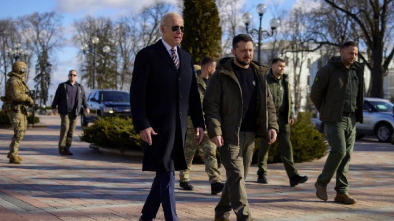 Biden walks through Kyiv to show resolve ahead of war's anniversary