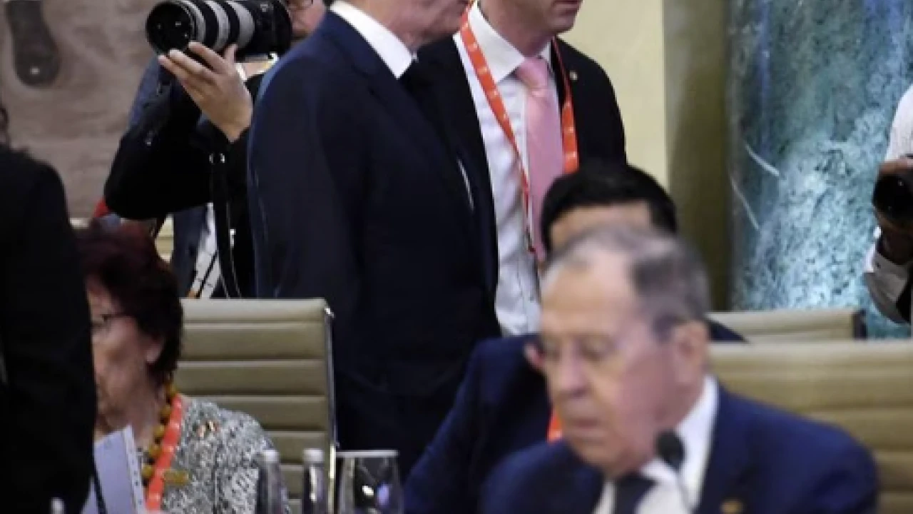 Blinken, Lavrov speak amid war of words over Ukraine at G20 meet