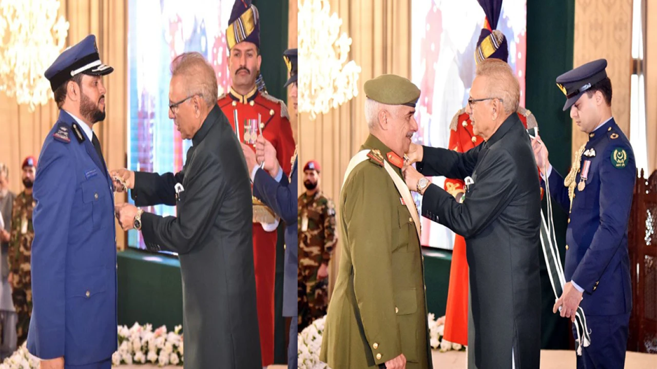 President confers military awards on armed forces personnel