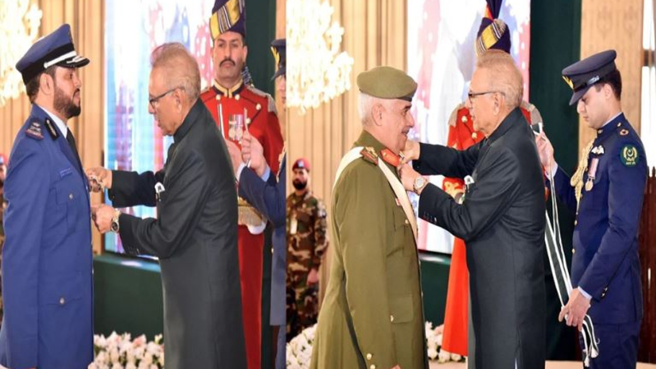 صدر مملکت نے مسلح افواج کے جوانوں کو فوجی اعزازات سے نوازا
