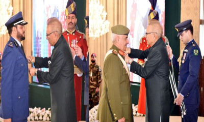 صدر مملکت نے مسلح افواج کے جوانوں کو فوجی اعزازات سے نوازا