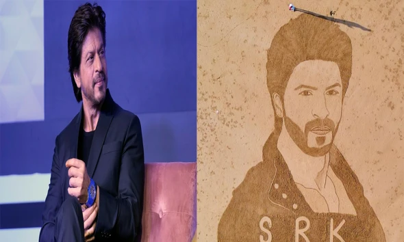 Pakistani artist creates SRK’s sand portrait