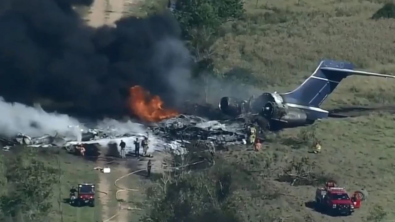 Plane crashes during take off near Houston; 19 on board survive 'amazingly'