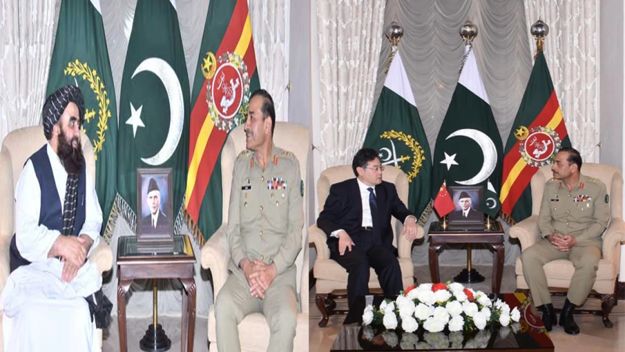 COAS meets Afghan, Chinese FMs, discuss regional security, border management