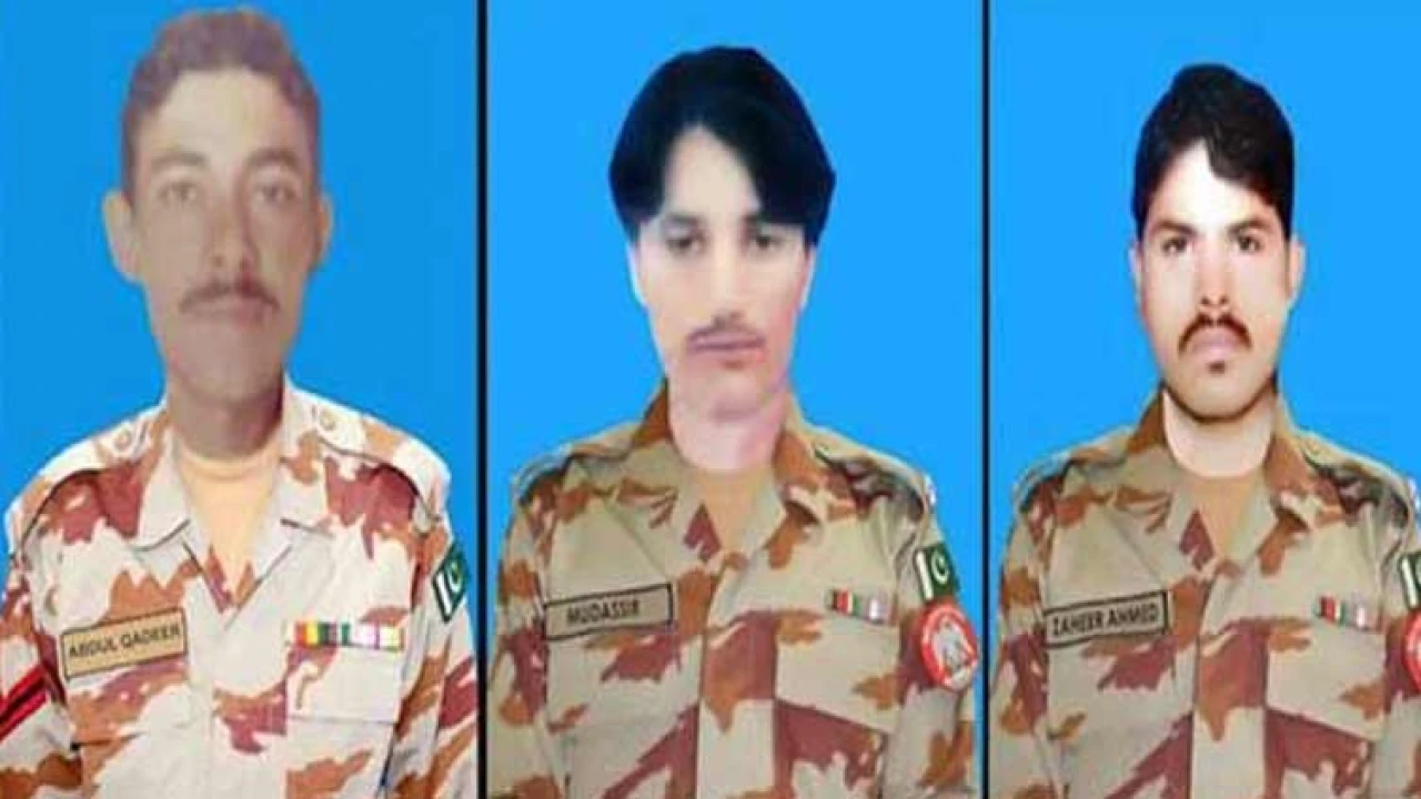 Three soldiers martyred in terrorist attack at checkpost