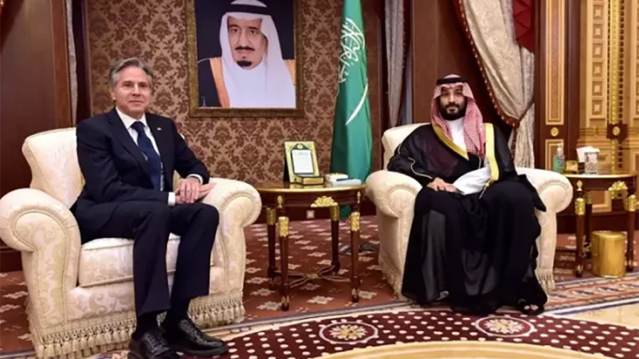امریکی وزیر خارجہ کی سعودی ولی عہد سے ملاقات، دو طرفہ تعلقات اور تعاون پر بات چیت