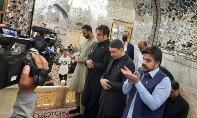 بلاول بھٹو کی روضہ امام حسین علیہ السلام  پر حاضری