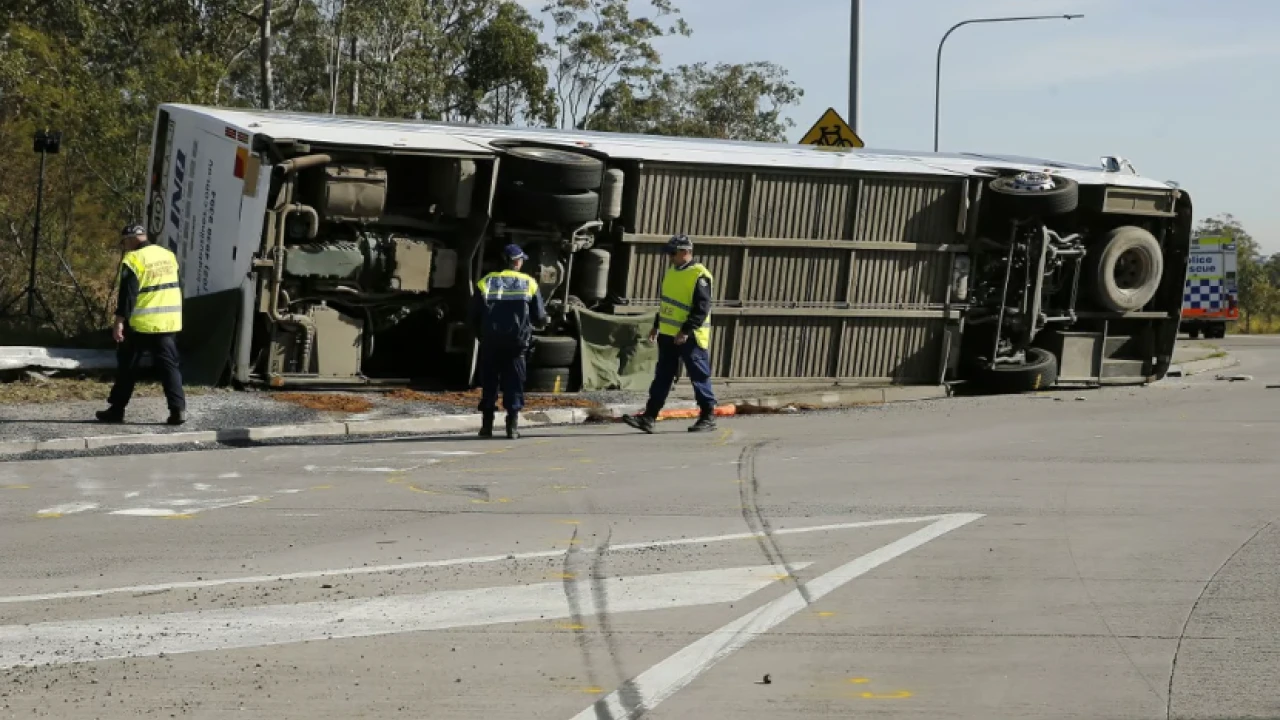 Bus accident kills 10 wedding guests in Australia