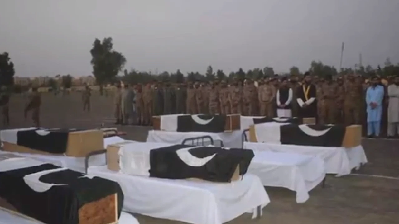 Funeral prayers offered for soldiers martyred in Zhob, Sohawa attack