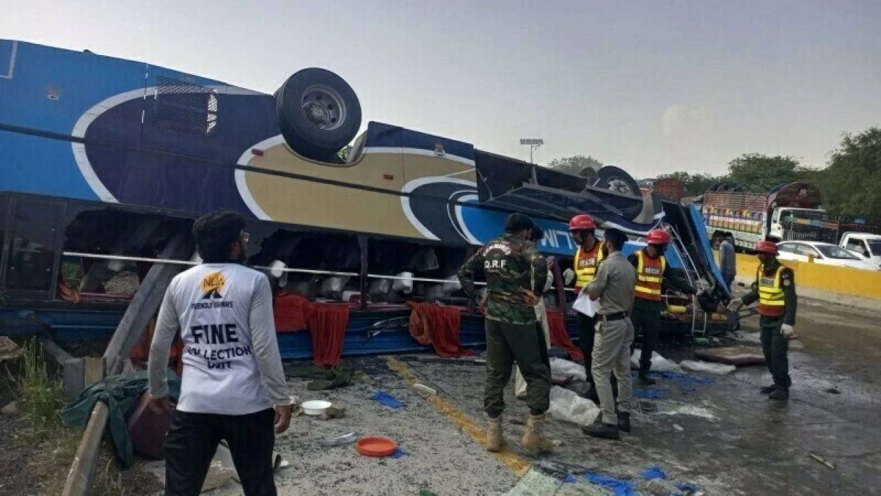 Six buses collide on M-1 motorway leaves 36 people injured