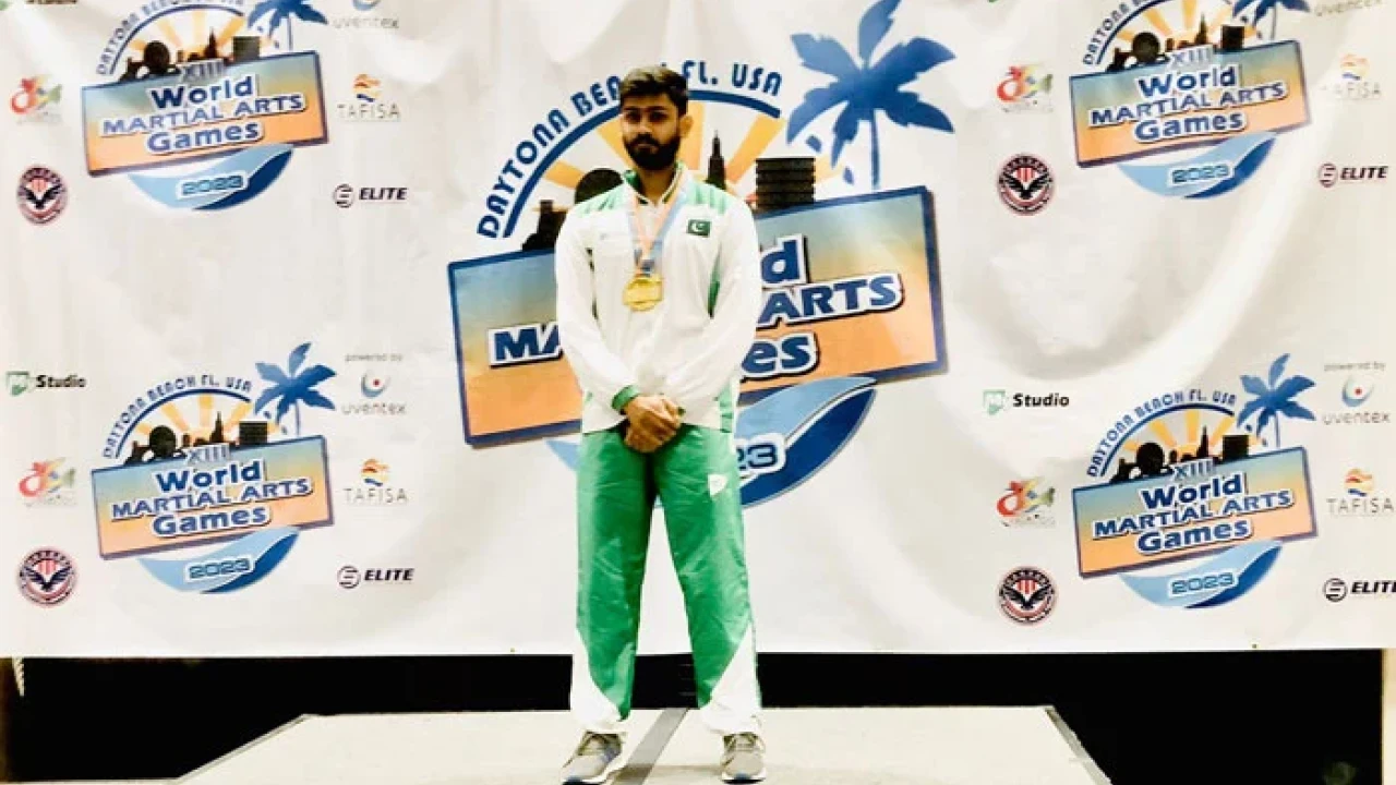 Pakistan's Dilawar Khan wins gold medal at World Martial Arts Games