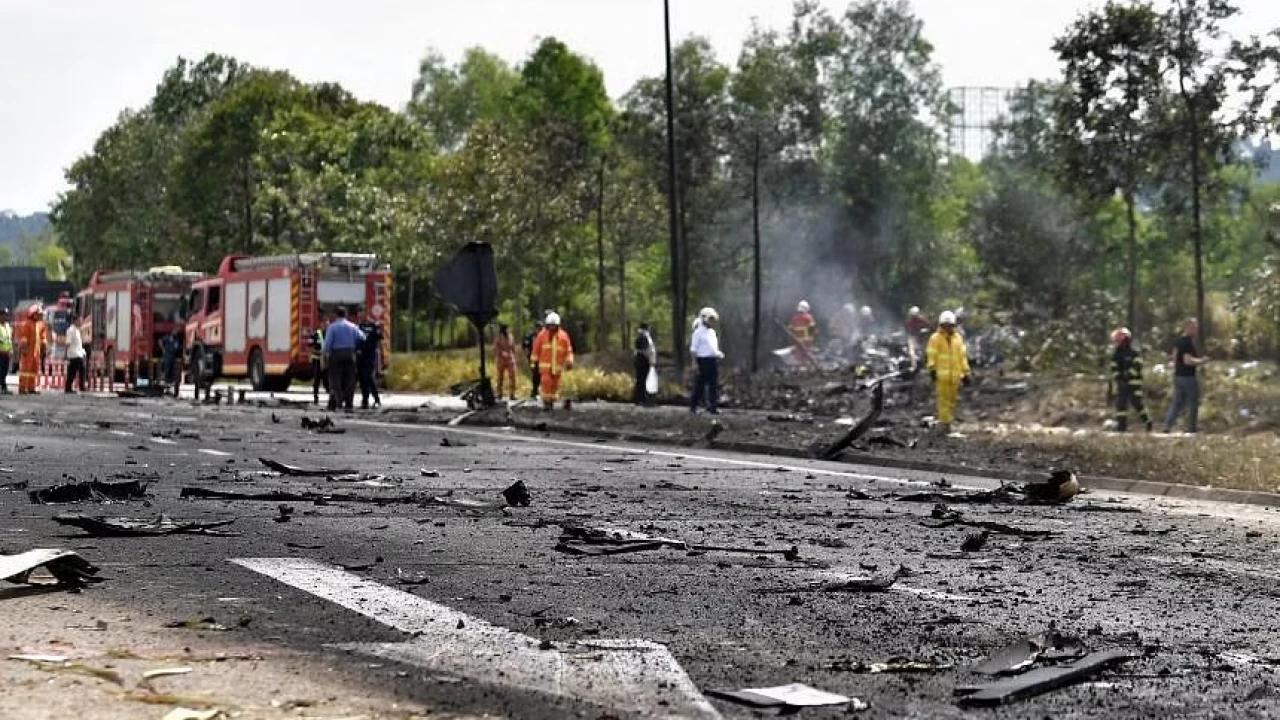 Private jet crashes into motorbike and car in Malaysia, kills 10