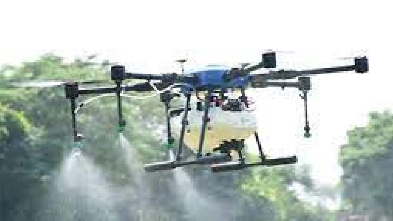 Punjab agriculture dept uses drones, helicopters to spray 57,000 land in DG Khan