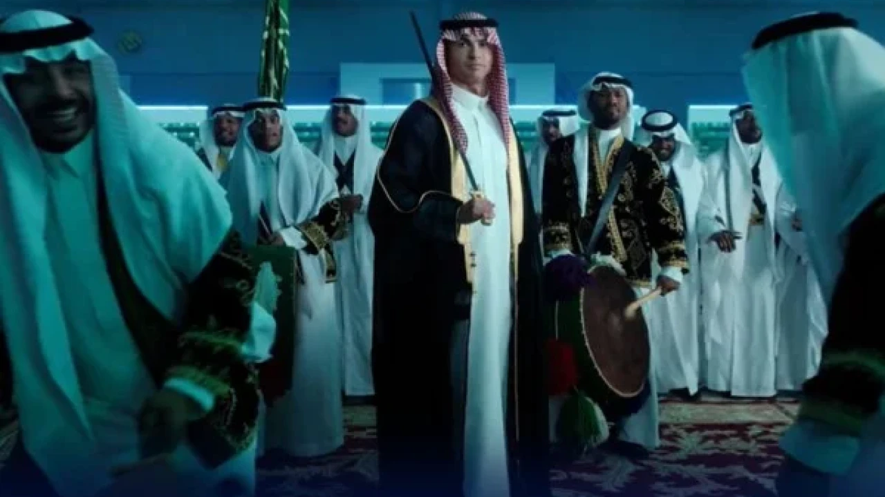 Footballer Ronaldo’s video goes viral in Saudi dress