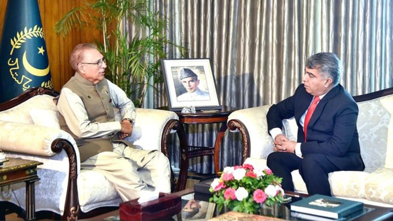 صدر مملکت  ڈاکٹر عارف علوی سے اردن میں پاکستان کے سفیر کی ملاقات
