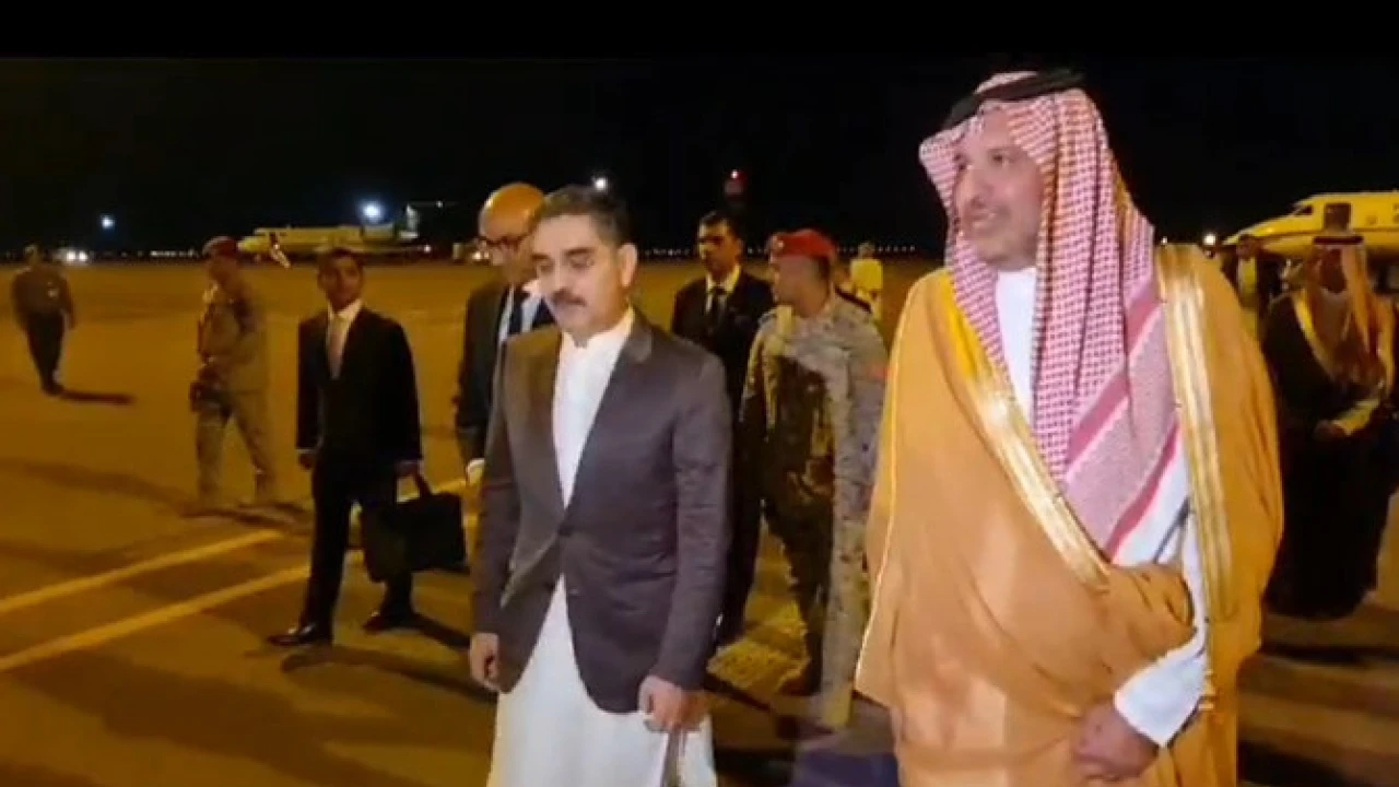 Interim PM leaves Jeddah for Islamabad