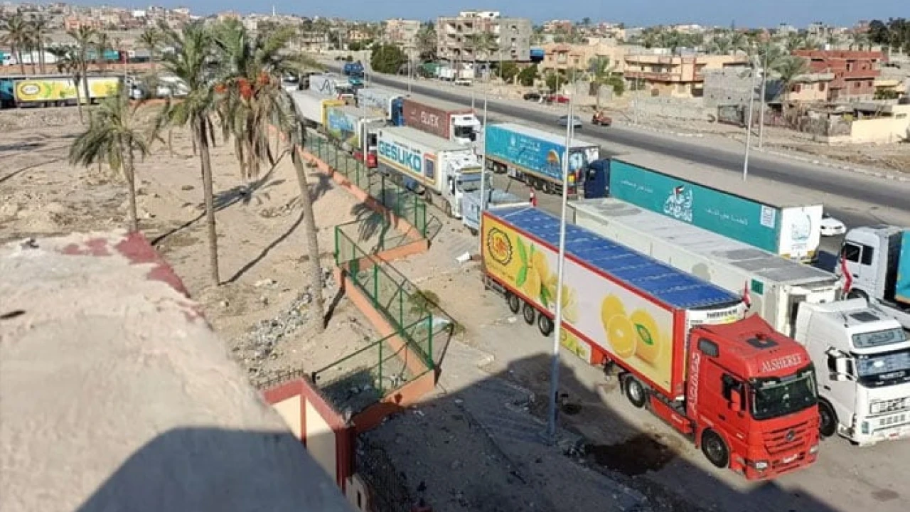 Aid trucks enter Gaza through Rafah Corridor