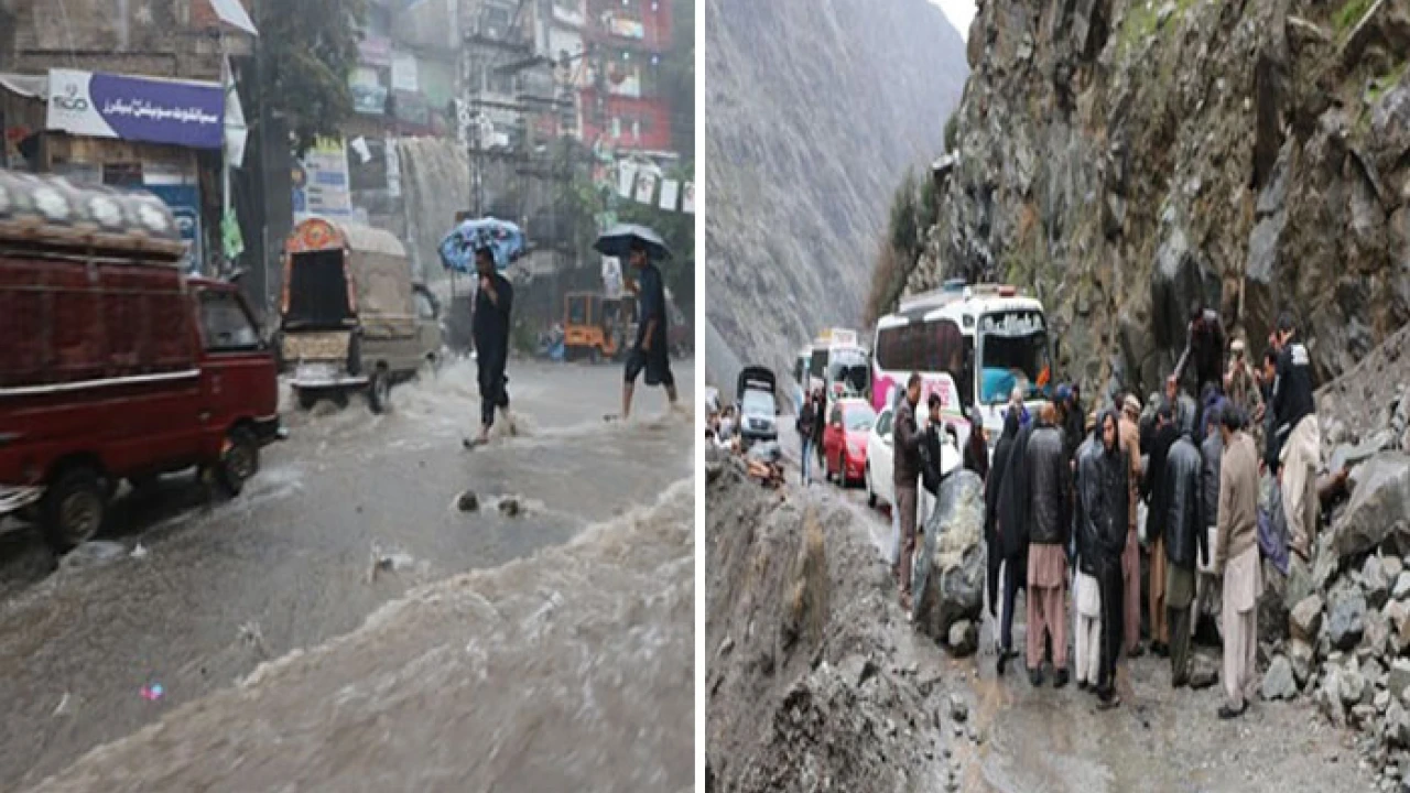 Roads closed in Kashmir, Mansehra due to rain, landslides
