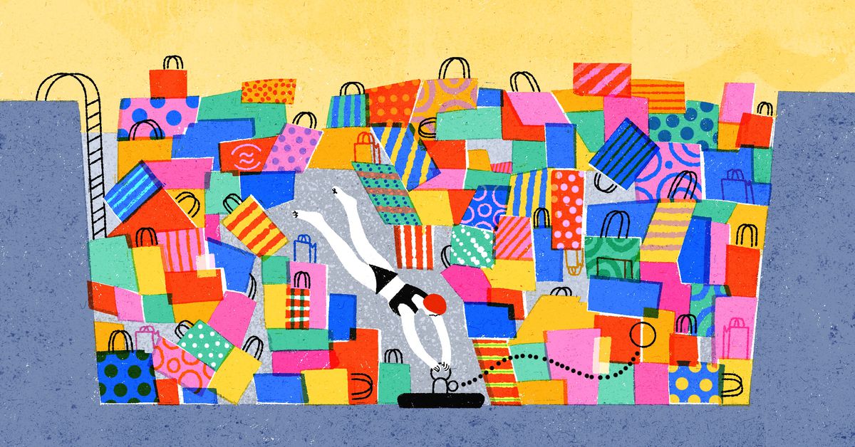 Buy Less Cartoon You should probably buy less stuff