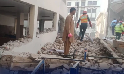 Part of building of Services Hospital Lahore collapsed