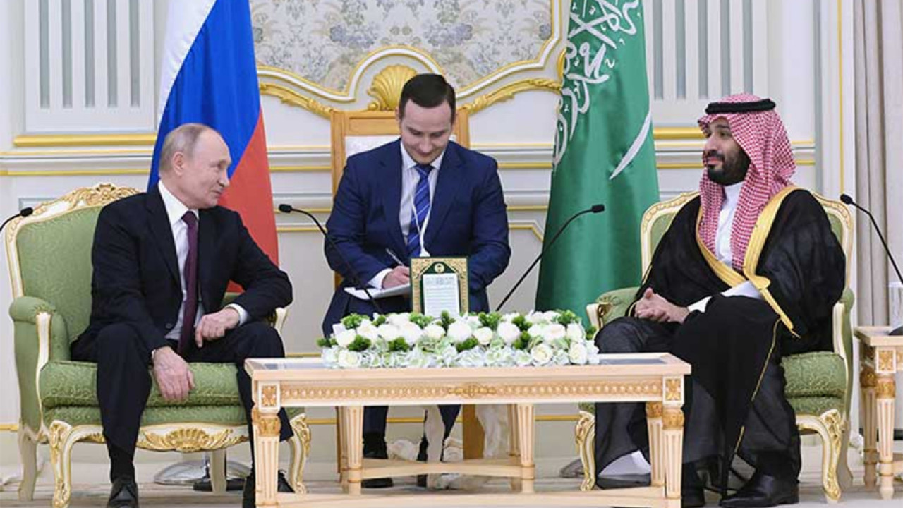 روسی صدر پیوٹن کی شہزادہ محمد بن سلمان سے ملاقات، علاقائی صورتحال پر تبادلہ خیال