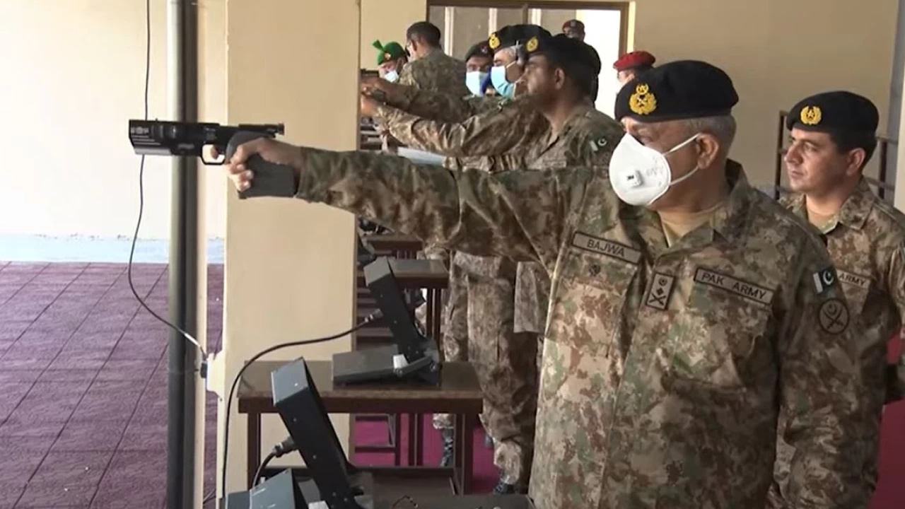 General Bajwa witnesses shooting skills of soldiers at 41st Pakistan Army Rifle Association