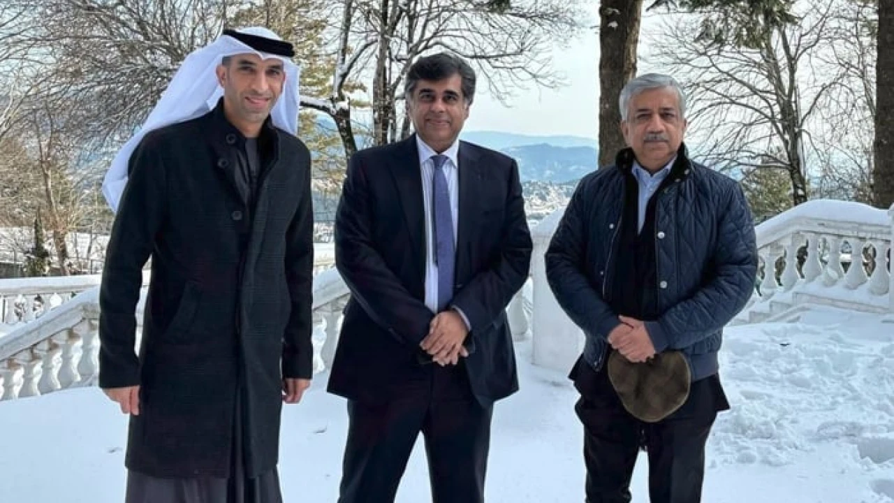 UAE’s minister arrives Murree to enjoy snowfall