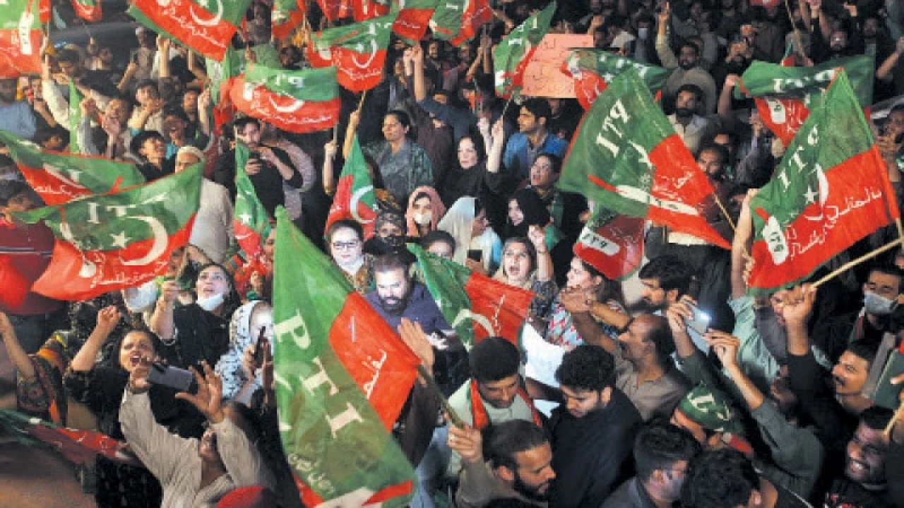 PTI protest against rigged elections 