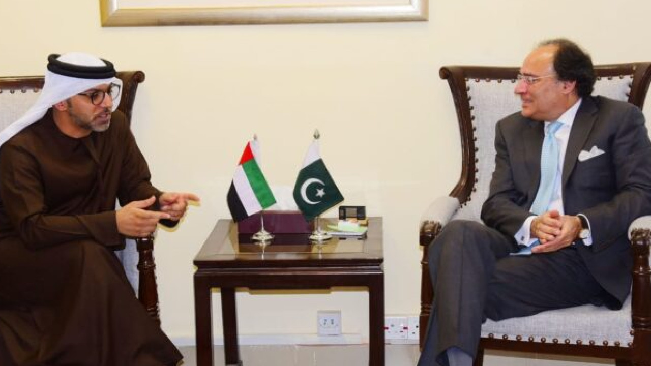 وفاقی وزیرخزانہ  محمداورنگزیب کی متحدہ عرب امارات کے سفیرسے ملاقات