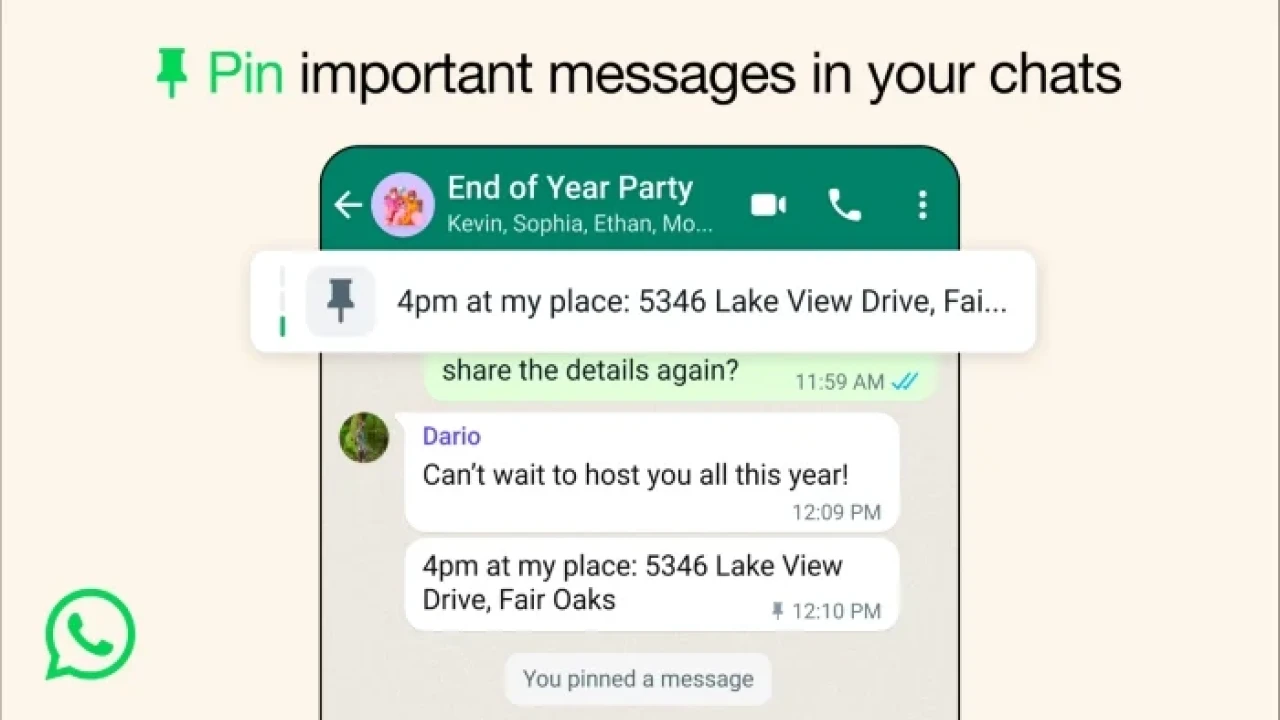 WhatsApp unveils feature of pinning three messages in chat